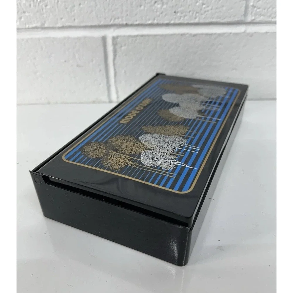 Vintage Mode‎ O'Day Folding Vanity Case Hard Makeup Box w/ Mirror Trees 60s/70s